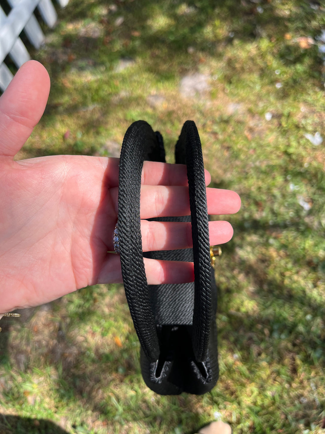 Chanel Vintage Medium Black Rope Kelly Top Handle