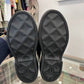 Chanel 22K Black/White Caoutchouc CC Logo Thigh High Rain Boot