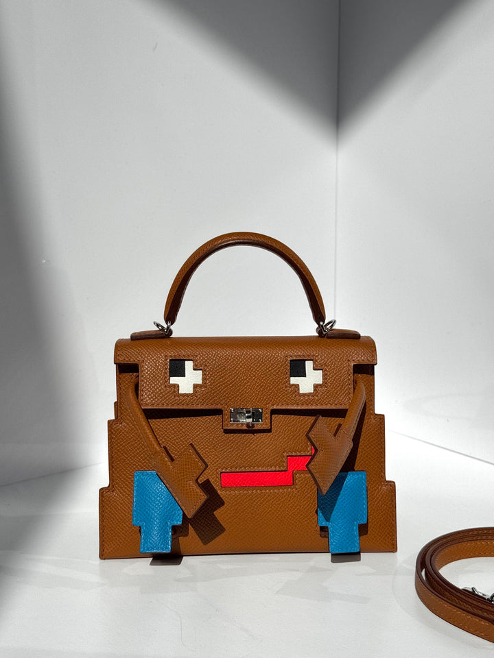 Hermes "Quelle Idolle" Gold Picto Kelly Doll