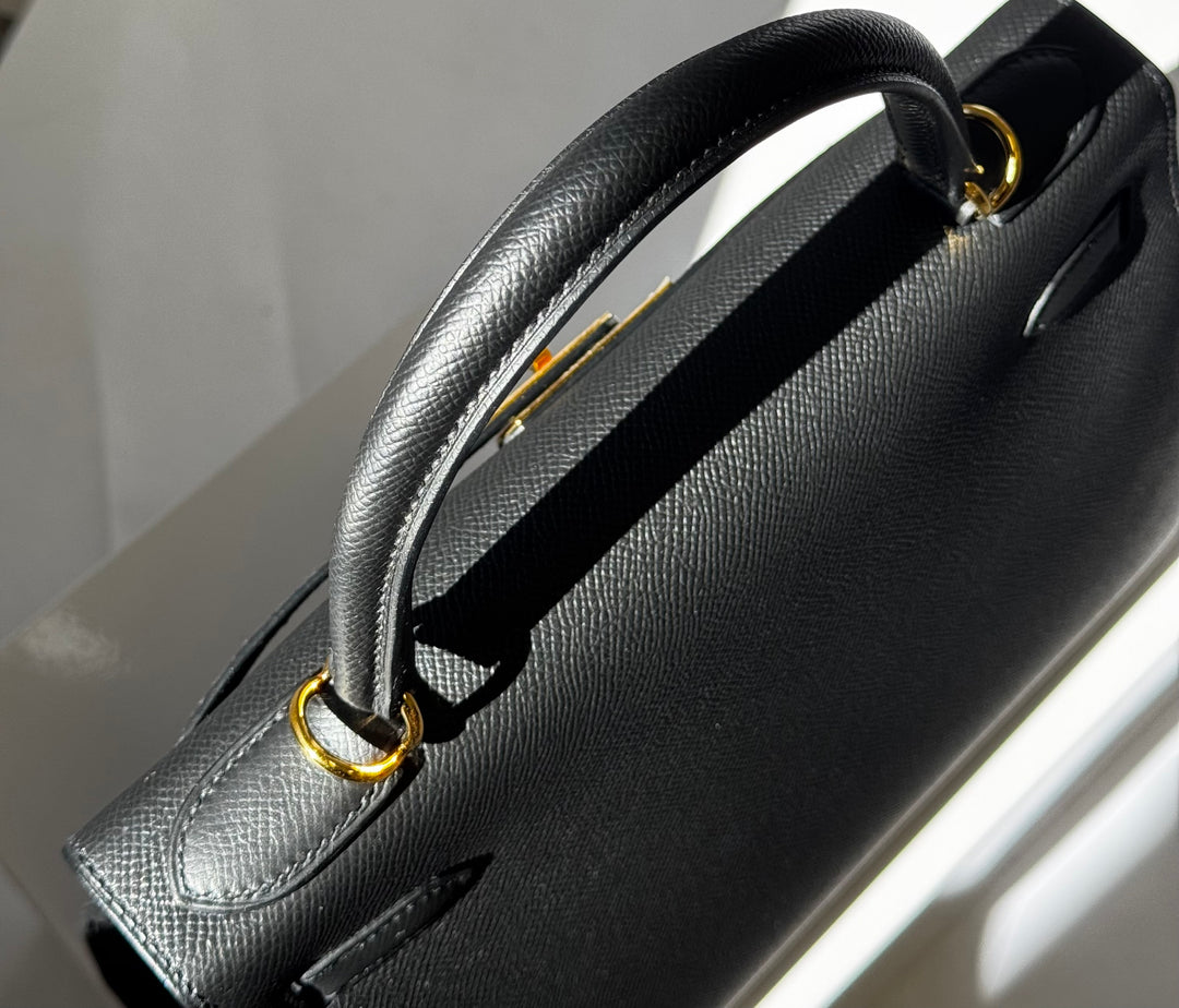 Hermes 2021 Black Noir Sellier Epsom Kelly 28