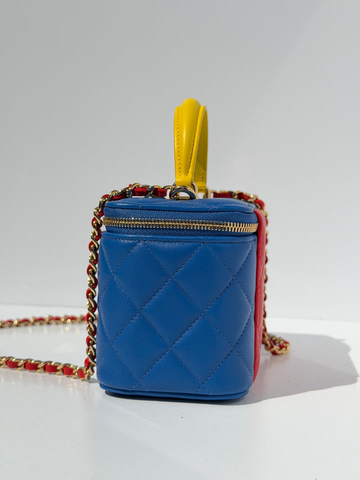 Chanel Superman Long Vanity With Chain Blue Lambskin Gold Hardware Métiers d’Art 2026