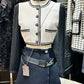 Chanel 1995 Black & White Cropped Jacket