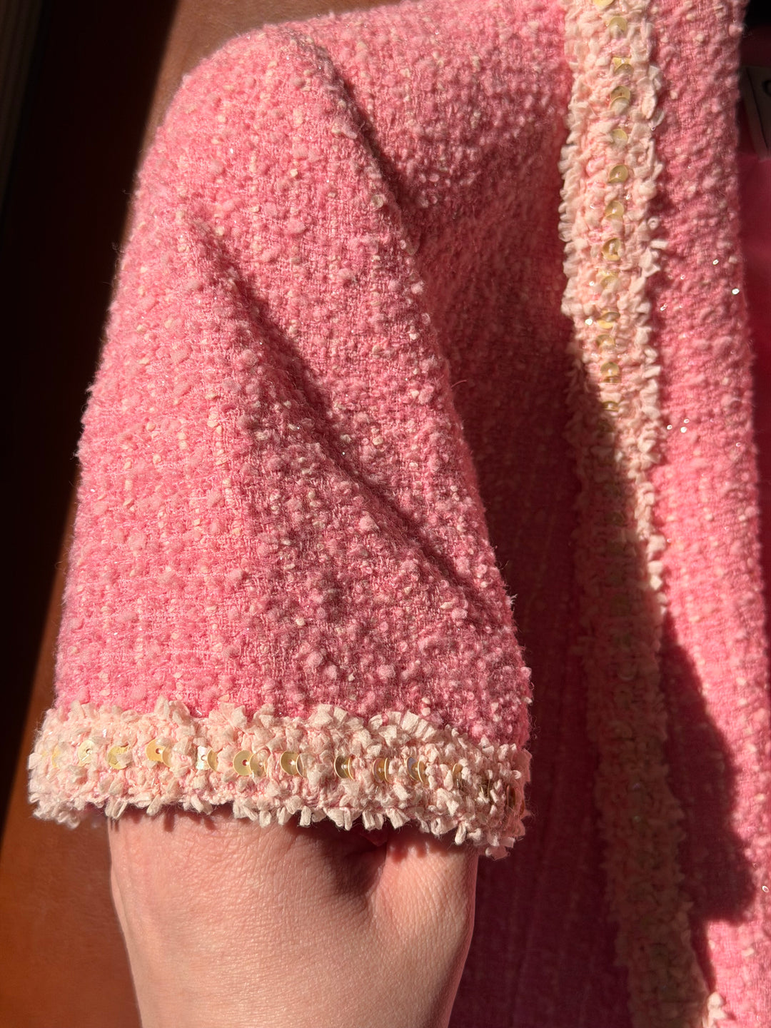 Chanel 1995 Spring “Barbie” Pink Tweed Skirt Suit