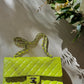 Chanel 21S Yellow Neon Lambskin Medium Flap Bag