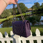 Chanel Purple Medium Vintage Caviar Classic Flap