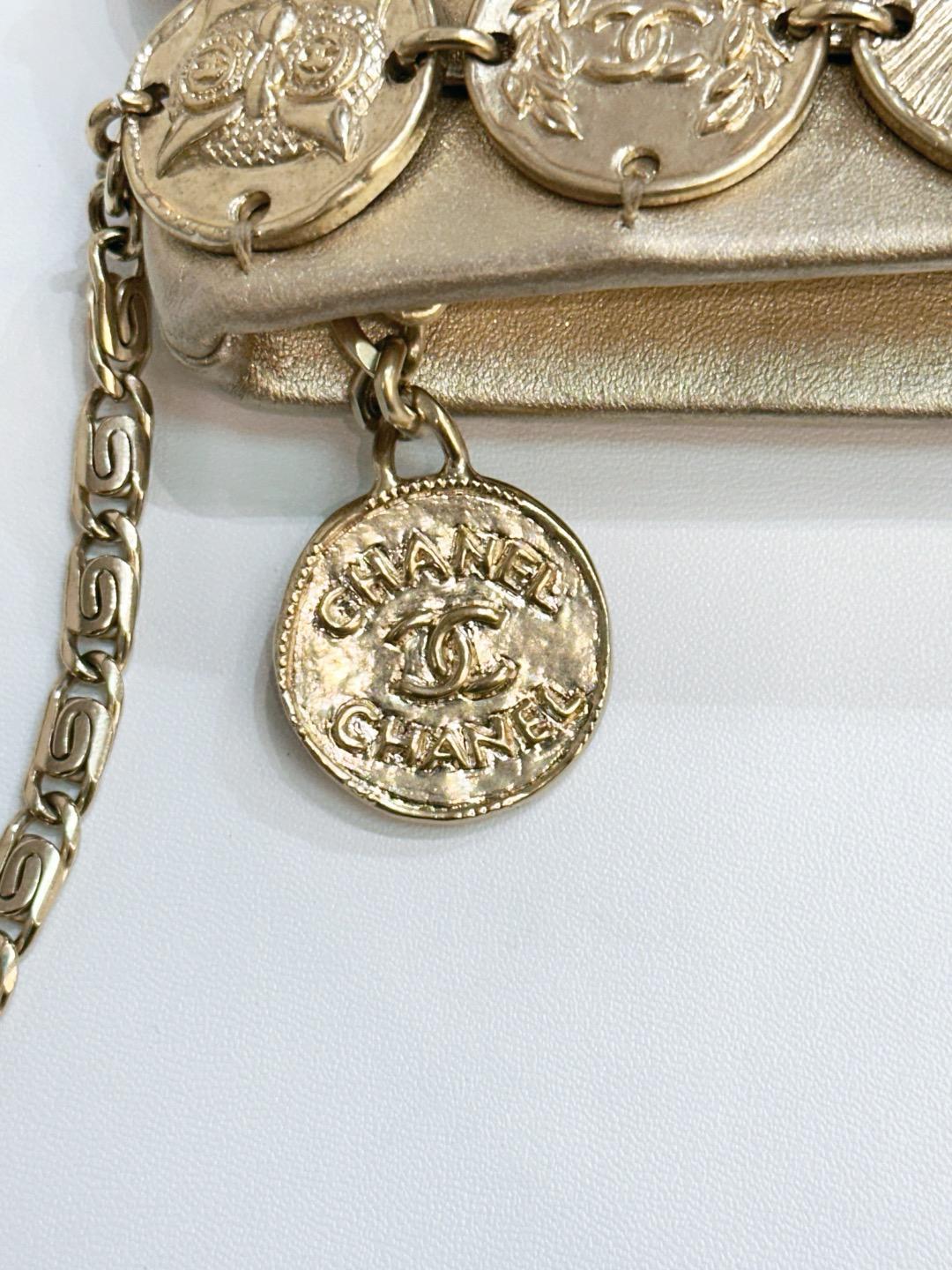 Chanel 18C Metiers D’art Gold Medallion Evening Bag