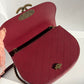 Chanel 17B Small Burgundy Coco Curve Messenger Flap Bag