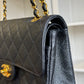 Chanel 6 Series Black Small Vintage Caviar Classic Flap Bag