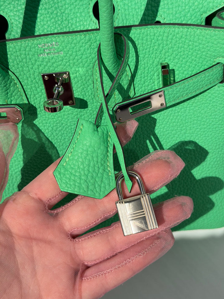 Hermès Birkin 25 Vert Comics Togo Palladium Hardware 2023