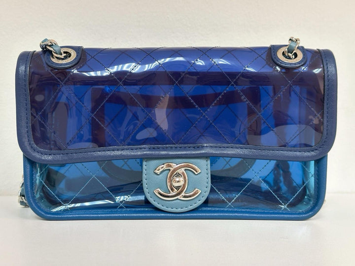 Chanel Coco Splash Blue Mini PVC Flap Bag