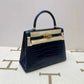 Hermes Blue Sapphire Alligator Kelly 25 Sellier