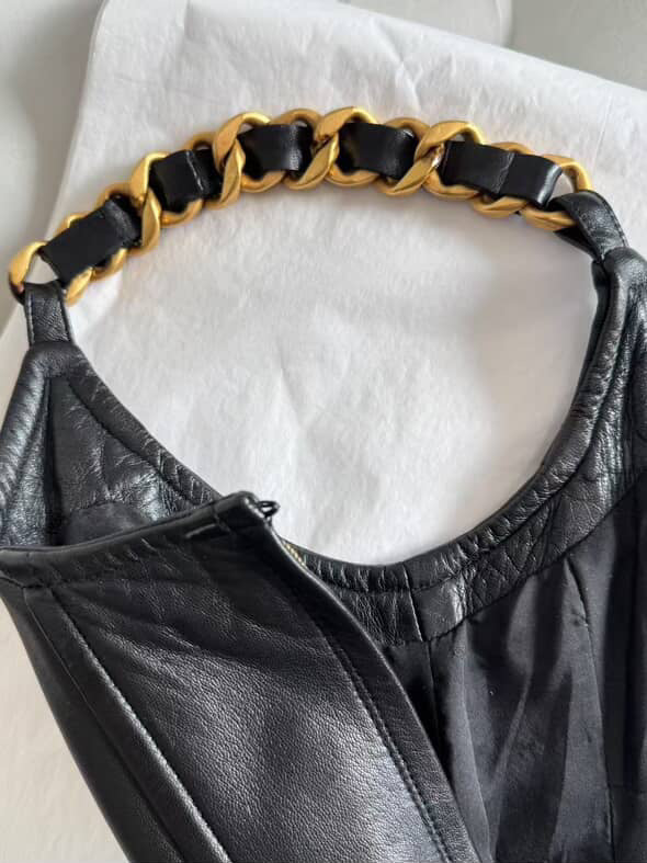 Chanel 1993 Runway Extremely Rare Leather Dress