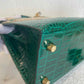 Hermes 2019 Emerald Green Shiny Alligator Kelly 25 Sellier