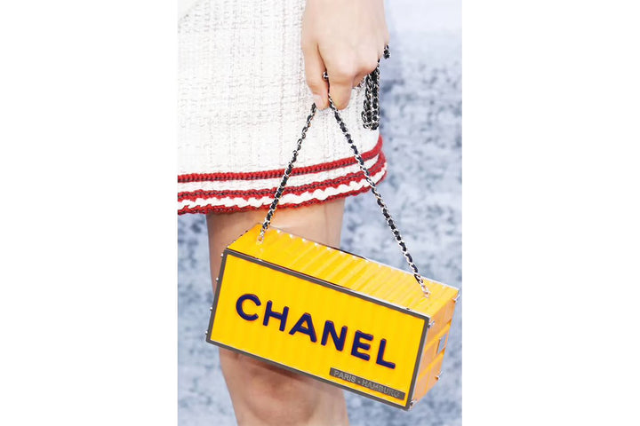Chanel Shipping Container Bag Lucite Yellow Silver Hardware 2018