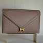 Hermes 1982 Ostrich Lydie 2 Ways Clutch Bag