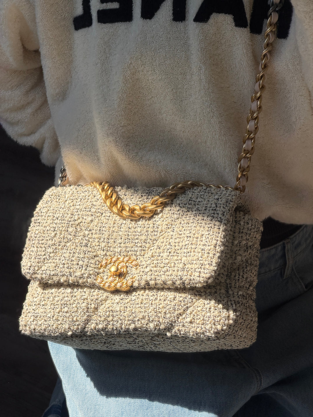 Chanel Small Houndstooth 19 Flap Bag