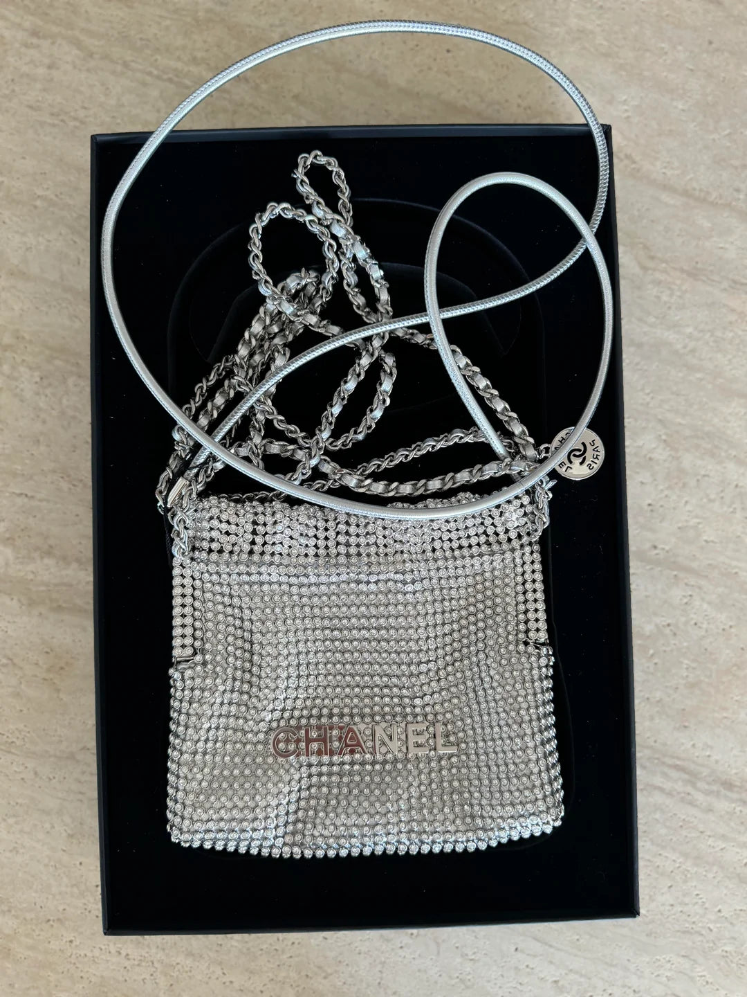 Chanel Crystal Embellished Metallic Mini 22