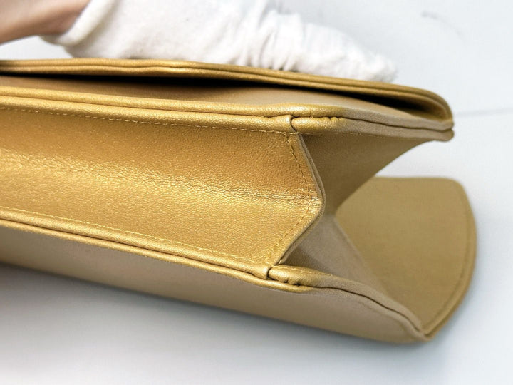Chanel 19A Gold Egyptian CC Clutch