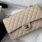 Chanel 23P Ecru Medium Caviar Double Flap Bag