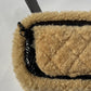 Chanel Shiny Crumpled Sheepskin Shearling CC Mania Waist Bag