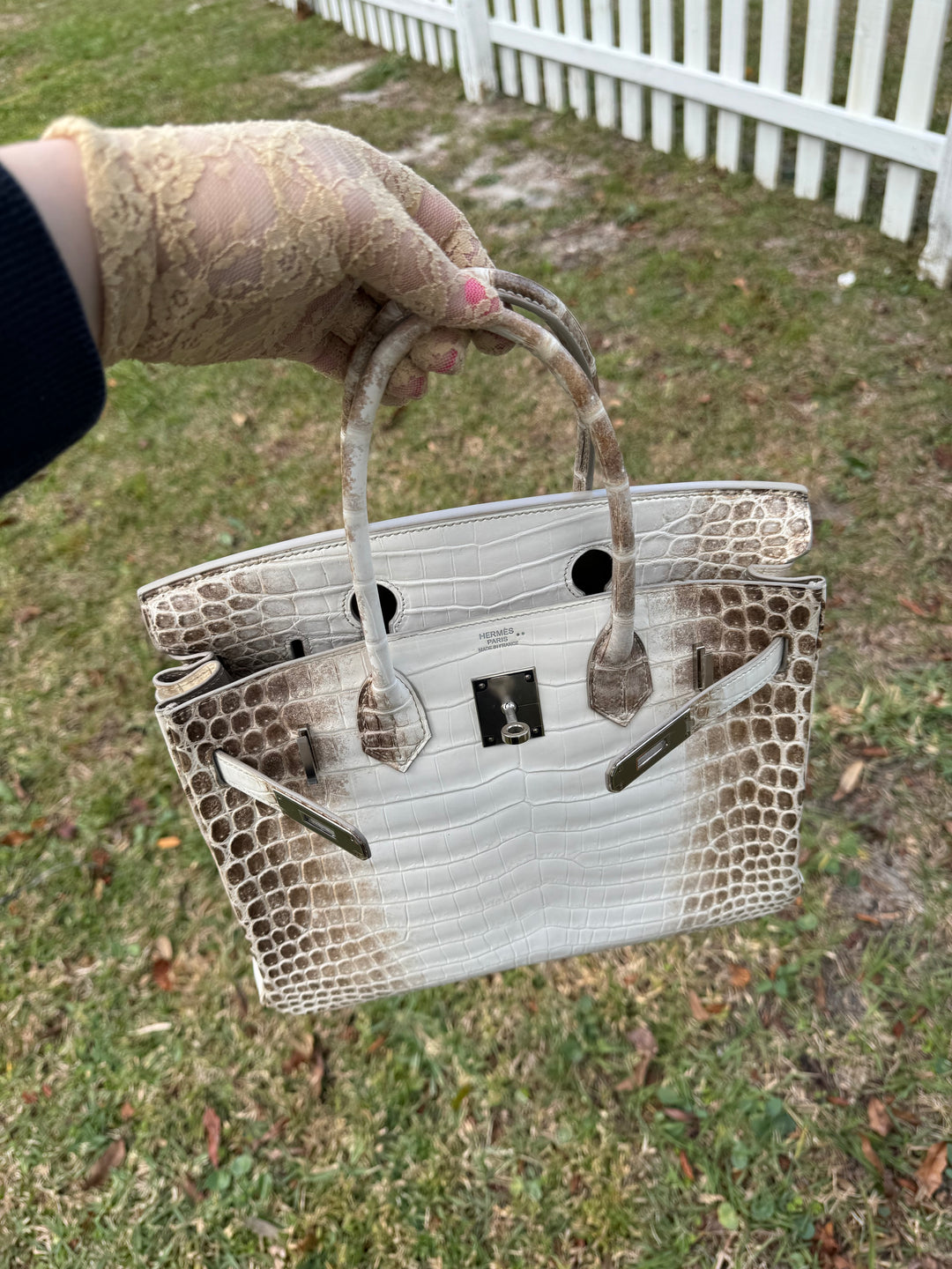 Hermes Himalaya Crocodile Birkin 30