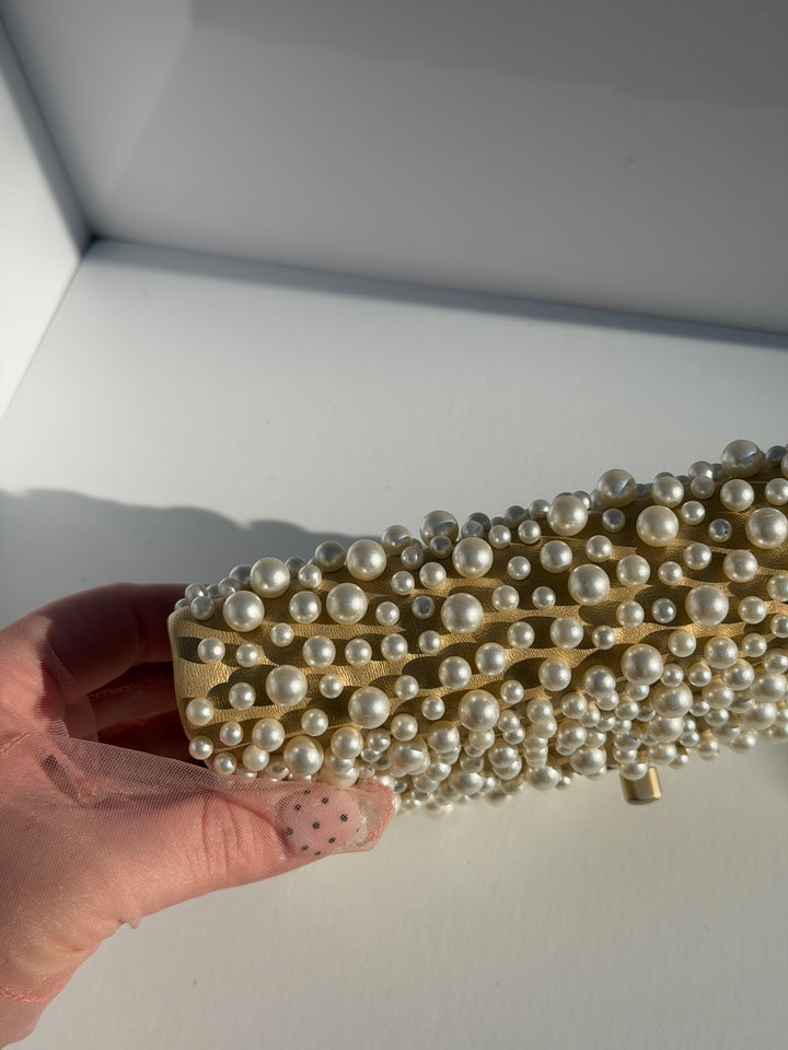 Chanel Paris Dubai Gold Metallic Pearly WOC