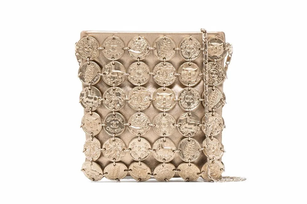 Chanel 18C Metiers D’art Gold Medallion Evening Bag