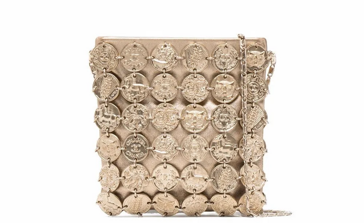 Chanel 18C Metiers D’art Gold Medallion Evening Bag