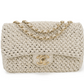 Chanel 18C Tan Ancient Greece Raffia Crochet Flap Bag