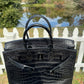 Hermes SO Black Matte Croc Birkin 35