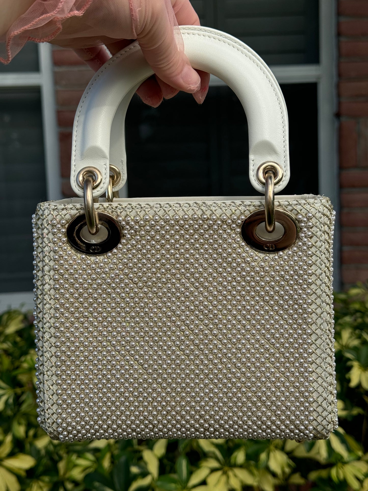 2022 Pearl Lady Dior Mini Top Handle