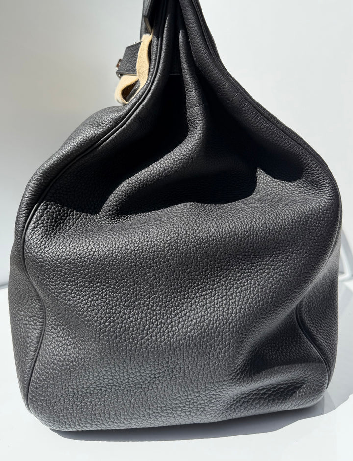 Hermès HAC 50 Black Togo Palladium Hardware 2022