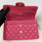 Chanel Dark Pink Small Caviar Classic Flap