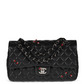 Chanel 2011 Black Ladybug Medium Lambskin Flap Bag