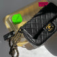 Chanel 2014 Black Lambskin Minaudières Runway "Meat Package" Flap Bag