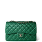 Chanel 18S Emerald Green Caviar Jumbo Flap Bag