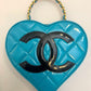 Chanel 1995 CC Blue Heart Vanity Bag