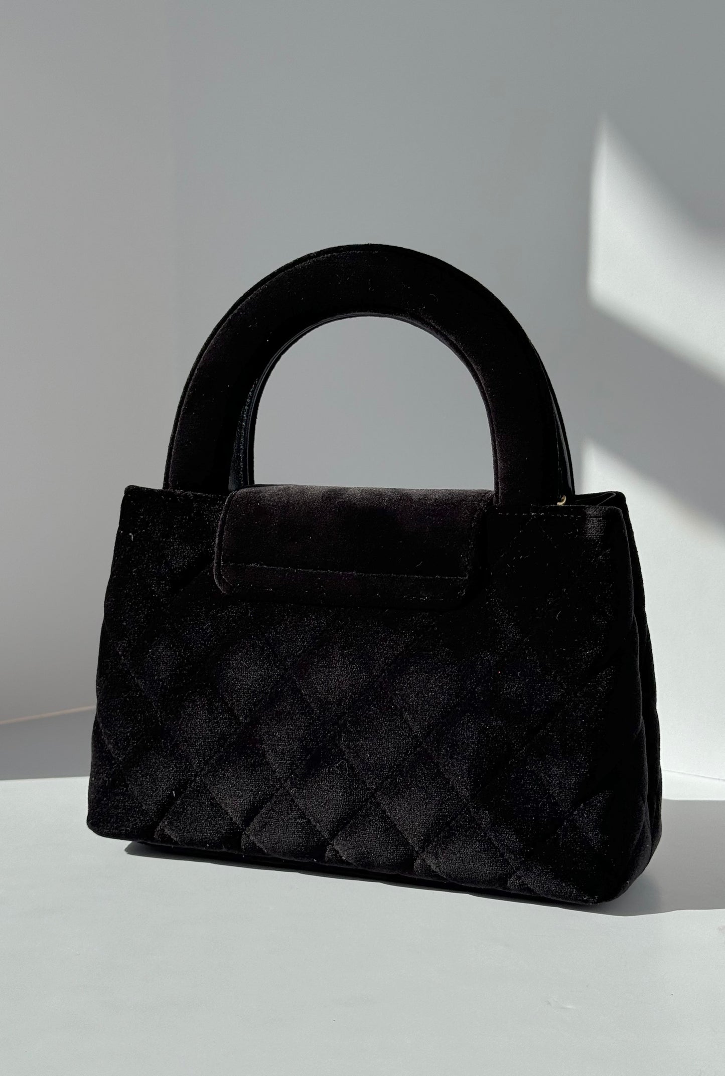 Chanel 2024 Black Velvet Mini Kelly