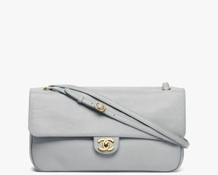 Chanel Maxi Flap Bag Grey Grained Calfskin Gold Tone Hardware Métiers D’Art 2026