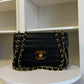 RARE CHANEL 1996 VINTAGE Caviar BLACK HORIZONTAL JUMBO CLASSIC FLAP BAG