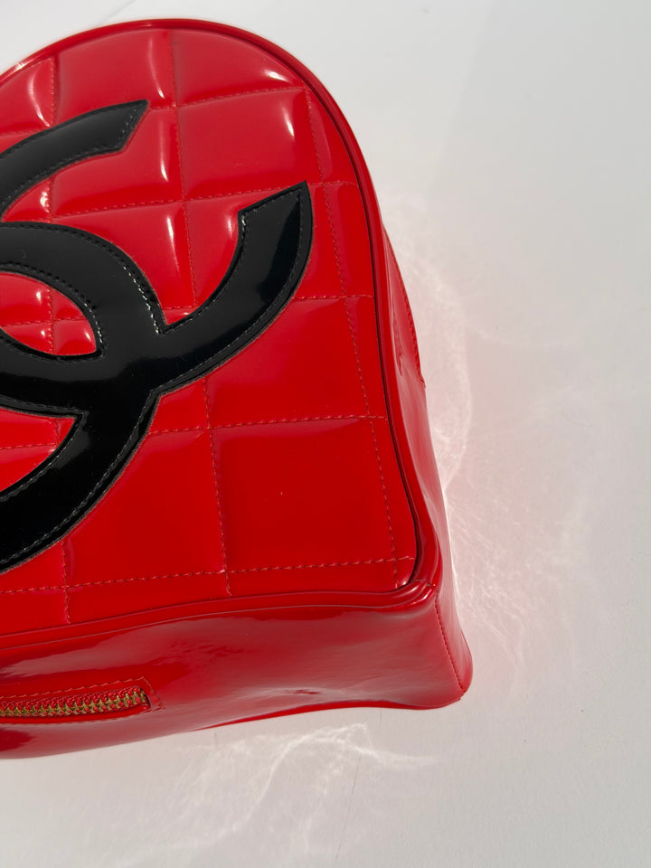 Chanel Barbie Red Heart Vanity Bag 24K Gold-Plated Hardware 1995