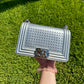 Chanel LED Small Silver Boy Bag