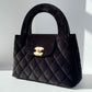 Chanel 2024 Black Velvet Mini Kelly