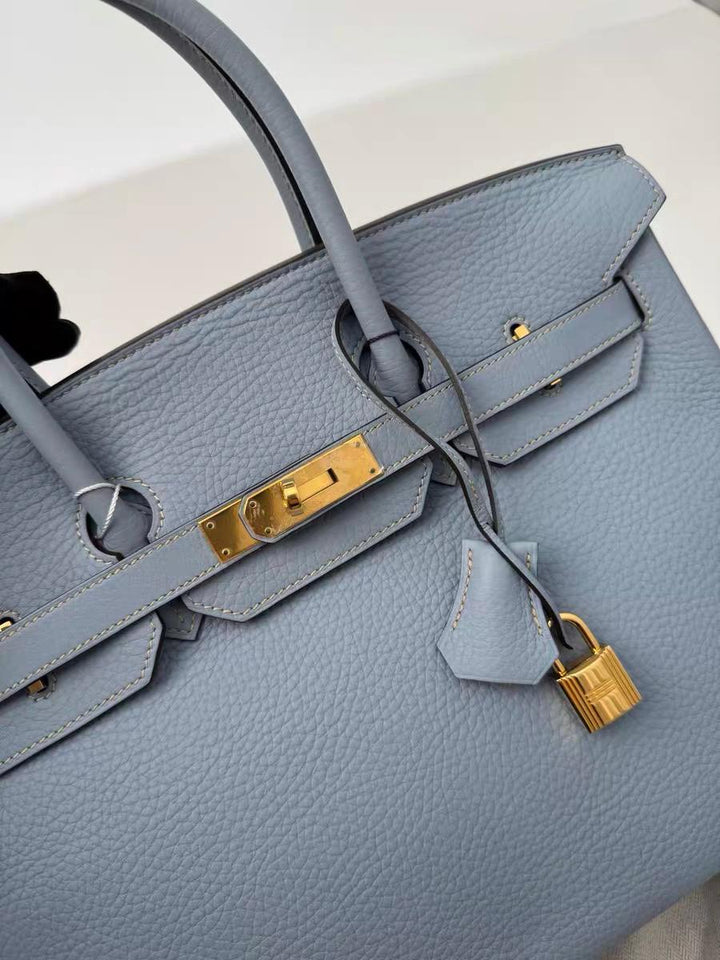 Hermès Birkin 35 Bleu Lin Togo Gold Hardware