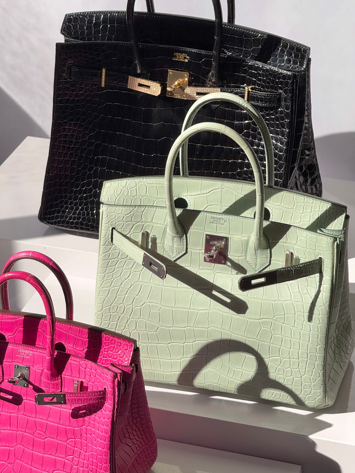 Hermès Birkin 25 Matte Alligator Rose Shocking Palladium Hardware 2019
