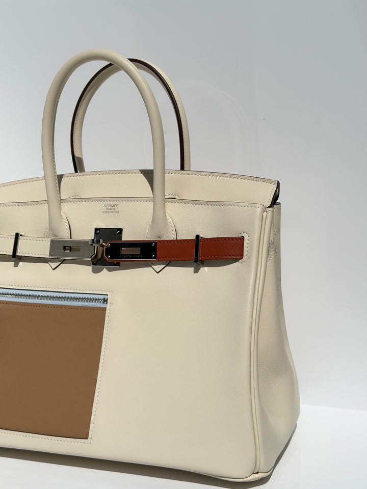 Hermès Birkin 30 Colormatic Swift Nata Palladium Hardware