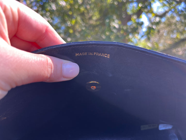 Chanel Vintage Small Crocodile Top Handle Flap Bag