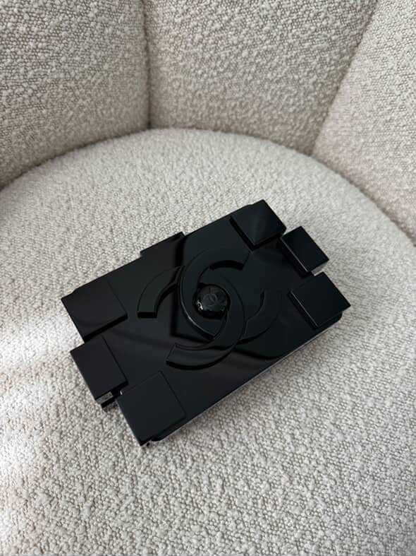Chanel Black Plexiglass Lego Minaudiere