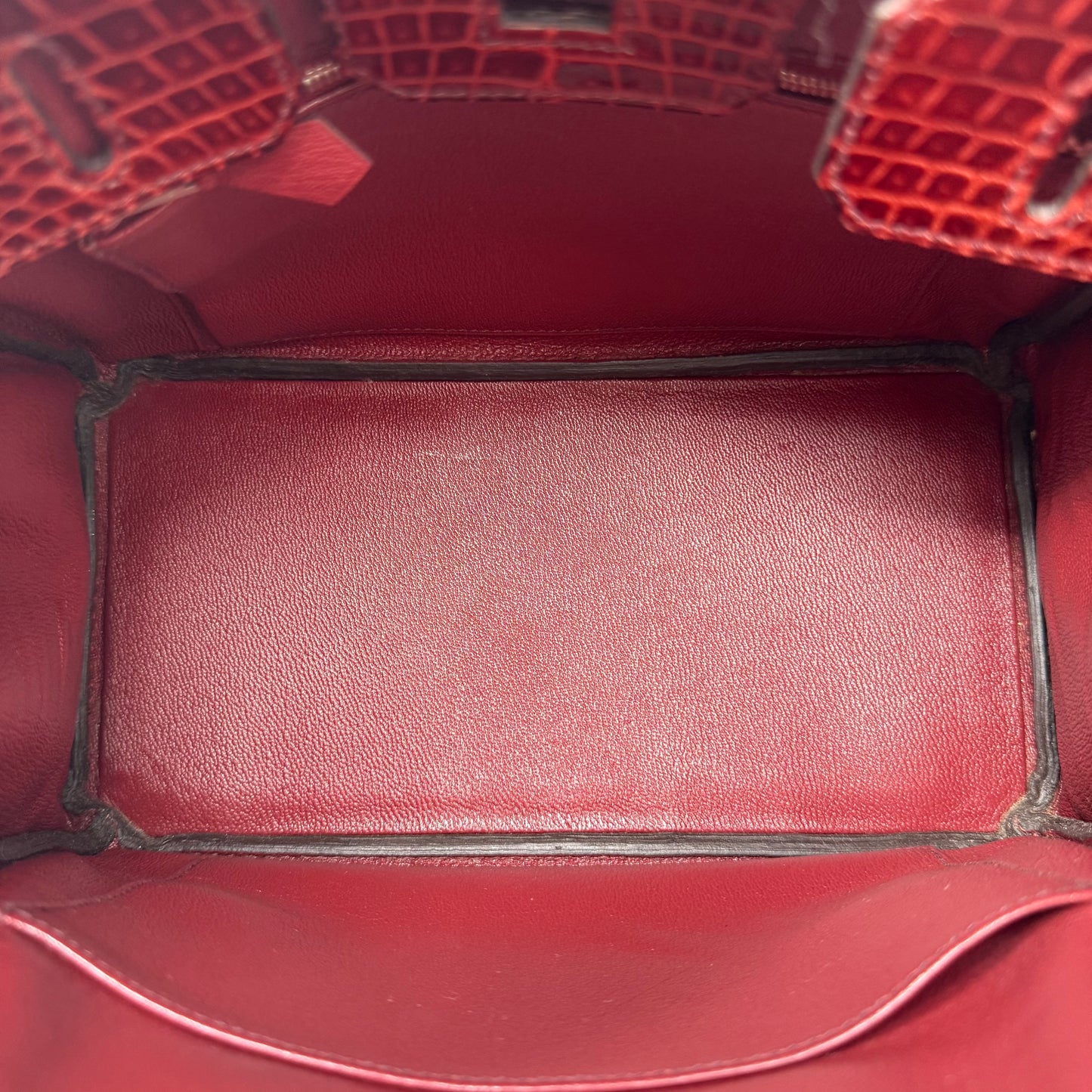 Hermes 2016 Bourgogne Shiny Niloticus Crocodile Birkin 25