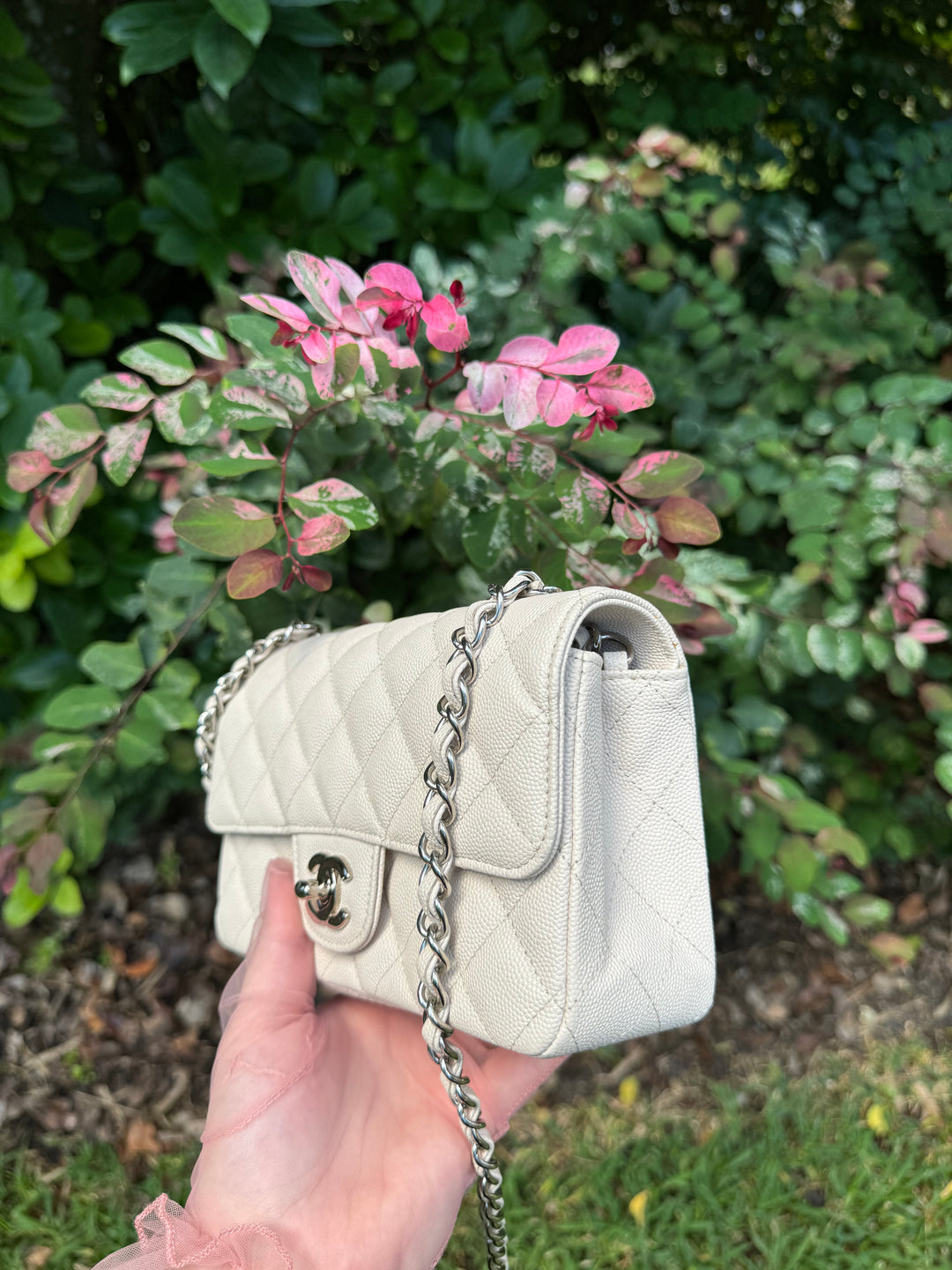 Chanel Craie Caviar Mini Flap Bag